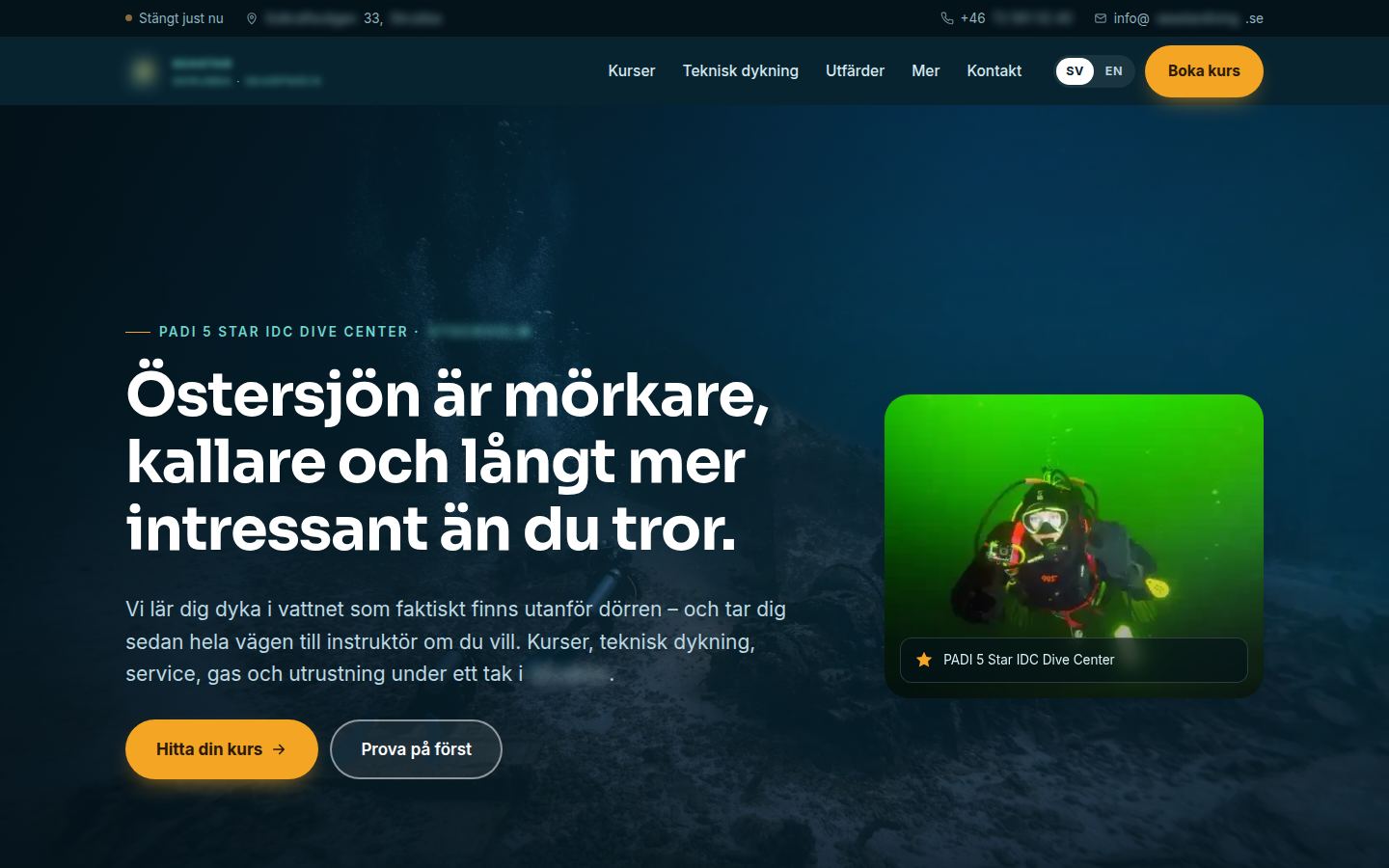 Dykcenter: den nya sajten